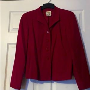 Talbots Deep Red Wool Blazer